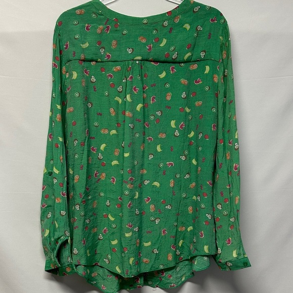 Zac & Rachel Women’s Green Blouse Fruit Pattern XL - Picture 4 of 4